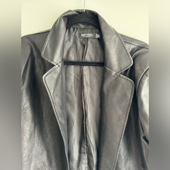 Nasty Gal Faux Leather Oversized Blazer - Picture 3 of 7